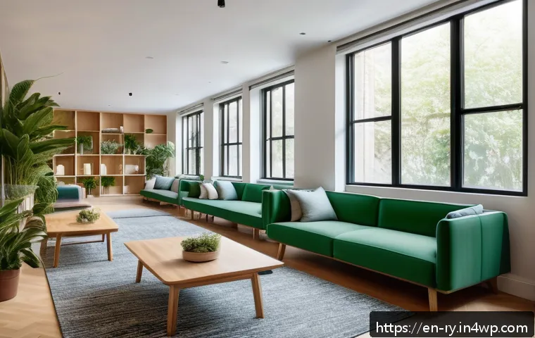 코리빙 커뮤니티 성공 사례 연구 - A spacious, modern co-living common area featuring a blend of cozy private nooks and open communal s...